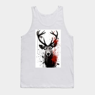 Sika Deer Ink Painting Tank Top